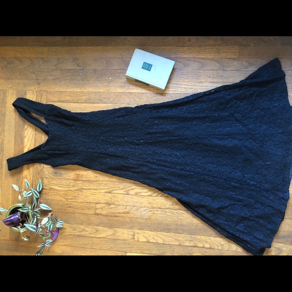 Black 90’s lace maxi dress size 7 - Picture 1 of 4